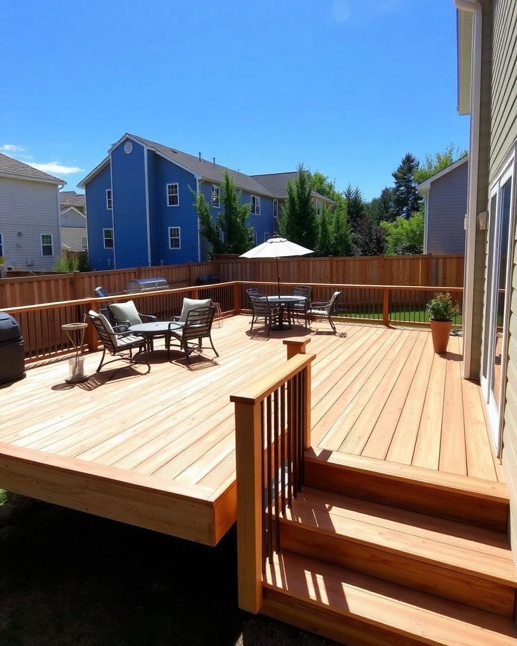 Cedar deck rebuild in Coeymans, NY